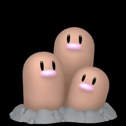 Dugtrio Pokemon team builder artwork